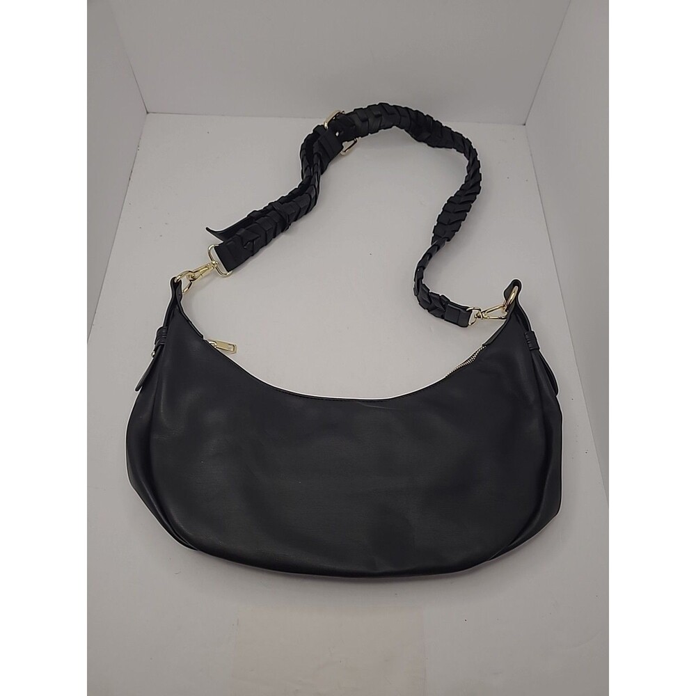 Zola Black Purse Vegan Leather Crescent Crossbody or Shoulder Bag Jules Kae.